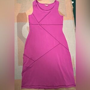 ATHLETA Medium Tall Purple Organic Cotton Tank Dress Seamed Sleeveless